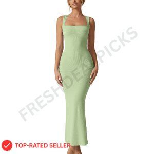 Square Neck Lace Detail Ribbed Maxi Dress Elegant Formal Evening Wear